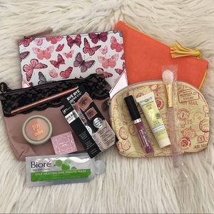 Ipsy Glam Bag Makeup Bags and Samples Lot